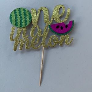 One in A Melon Cake Topper